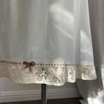 Vintage Fairy Grunge Mint Green Midi Half Slip Skirt with Lace Brown Bow Dainty Size undefined Photo 4