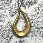 Free People NWT  Lala Pendant Necklace in Gold Photo 2