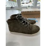 Toms  Women's Suede High Top Paseo Lace‎ Up Sneakers Olive Green Size 6.5 Photo 2