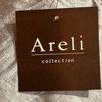 Areli Collection Herms Metallic Satin Cornflower Blue Zipper Closure OnSide Sz 8 Photo 6