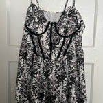 SheIn Black and white floral print corset dress #gothic #whimsygoth Photo 0