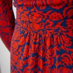 Boden cotton blend red floral print long sleeve dress‎ with pocket, size 4 Red Photo 15
