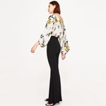 ZARA  Floral Balloon Sleeve Off-Shoulder Bodysuit Top Photo 2