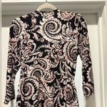 ECI BEIGE by Black and Pink Size 6 3/4 Sleeve Dress Paisley, Tie at Waist, Cute Photo 7