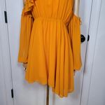 Revolve x Michael Costello Everett One Shoulder Orange Shift Dress Size Small Photo 1