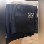 PINK - Victoria's Secret PINK Victoria Secret Ultimate YOGA Black Pant LG beaded full length high waist Photo 12