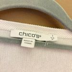 Chico's  Sequin pullover sweater Women's Top white size 1 medium‎ Photo 2
