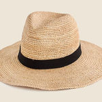 J.Crew  Wide-brim packable straw hat M/L Photo 0