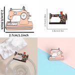 Set Of 2pcVintage Style Sewing Machine Brooch Color Design Badge‎ Black Photo 3