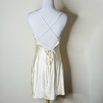 ZARA  Cream Satin Strappy Back Mini Slip Dress Photo 6