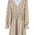 Urban Revivo Yellow Floral Long Sleeve Dress Sz 10 Photo 0