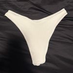 White Ribbed Swimsuit Bottoms Size M Photo 1