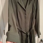 Torrid  Sz 2 Olive Green Mini Waist-Tie Shirt Dress Photo 7