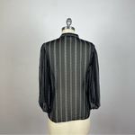 White House | Black Market Semi Sheer Ruffle Button Down Photo 72