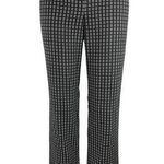 EXPRESS  Black High Rise Plaid Checkered Straight Leg Trouser Dress Pants Size 8 Photo 0