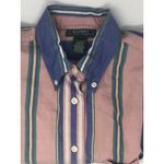 Ralph Lauren  Women's pink,blue, green stripe long sleeve button down Size‎ 10 Photo 1
