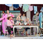 Natasha Zinko Pink & Green Sakura Floral Print Sweetheart Midi Dress Size 8 Photo 5