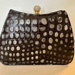 Another Y & S Original Vintage Croc Embossed Evening Bag w Crystal embellishment Gray Photo 0
