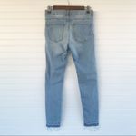 ZARA Woman light wash distressed mid rise skinny jeans size 6 Photo 1