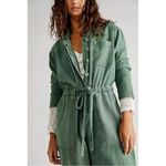 Free People  Grunge 90s Quinn Constructed Coveralls Jumpsuit Army Green Medium Photo 3
