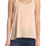 Bobeau NWT Womens Nordstrom Rack  Peach Contrast Trim V-Neck Cami Tank Top - Sz M Photo 0