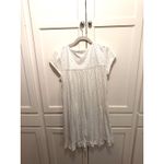 Eileen West Women's White Floral Print Nightgown Short Sleeve Ruffle Trim Size M Size M Photo 2