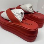 Free People Red Bohemian Thong Platform Photo 5