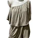 Iconic Luxe Women's off the Shoulder Gray Romper Size L Casual Summer Size L Photo 0