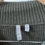 Caslon olive green waffle ribbed knit zip up cardigan Photo 3