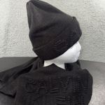 Calvin Klein Hat And Scarf Set Women One Size Embroidered Knit Logo Photo 5