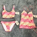 True Craft NWT Tie Dye Midkini and Tankini 3 Pieces Mix and Match size Small Photo 8
