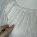 Free People White Eyelet Oversized Tunic Dress Boho Peasant Backless Large Photo 5