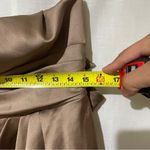 David's Bridal David’s Bridal One-Shoulder Satin Bridesmaid Dress Size 12 Bronze Photo 3