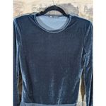 ZARA  Bodysuit Woman's Medium Teal Green Velvet‎ Holiday Party Soft Festival Photo 1