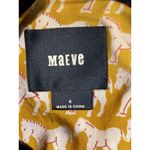 Maeve  Anthropologie Women Button Down Top 4 Novelty Yellow Bagatelle Horse Blue Photo 5