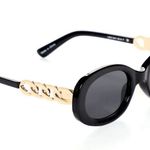 Frame Black Round  Chain Sunglasses Photo 0