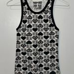 Harajuku Lovers by Gwen Stefani Ringer Tank Top Black & White Hearts S Small Y2K Photo 2