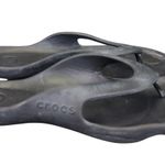 Crocs  ABF Almost Barefoot Black Flip-flops Thong Sandals Women's Size 7 Recovery Photo 0