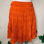 Max Studio Burnt Orange Tiered A Line Skirt Photo 5