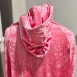 Pink Crushed Velvet Hooded Festival Cape Photo 3