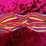 Mossimo Supply Co Rainbow Striped Bandeau Bikini Top Photo 0