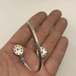 NATIVE AMERICAN 925 STERLING SILVER Navajo Stamped BRACELET Pink/Ruby Purple Photo 8