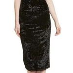 Alice + Olivia  Black ‘Cate’ Crushed Velvet Midi Slip Dress Photo 0