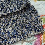 Peck & Peck  women’s size small pullover hi low long sleeve blue gold metallic Photo 3