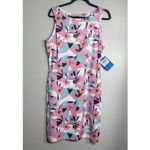 Columbia Chill River Printed Dress Large Pink Colorful NEW Active Travel Floral Photo 1
