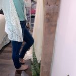 cupio white knit cardigan size medium linen blend Photo 4