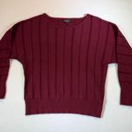 Liverpool Los Angeles Womens Sweater Vertical Ribbed Burgundy XL Red Photo 0
