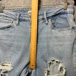 Levi's  721 High Rise Skinny Jeans Distressed Ripped Light‎ Wash Size 30 Raw Hem Photo 4