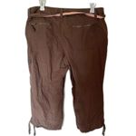 Old Navy Vtg Y2k Brown Low Rise Authentic Cargo Cropped Womens Sz 20 Drawstring Photo 8