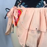 Zuliana Size Small Peach Ruffle Tie Waist Sarong With Rhinestones. New With Tags Orange Photo 3